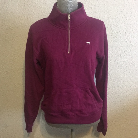 PINK Victoria's Secret Tops - Victoria’s Secret Pink quarter zip sweatshirt